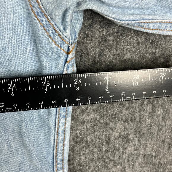 Trade Mark Shooter Western Shirt Mens 2XL Light Wash Denim Embroidered - Picture 5 of 9